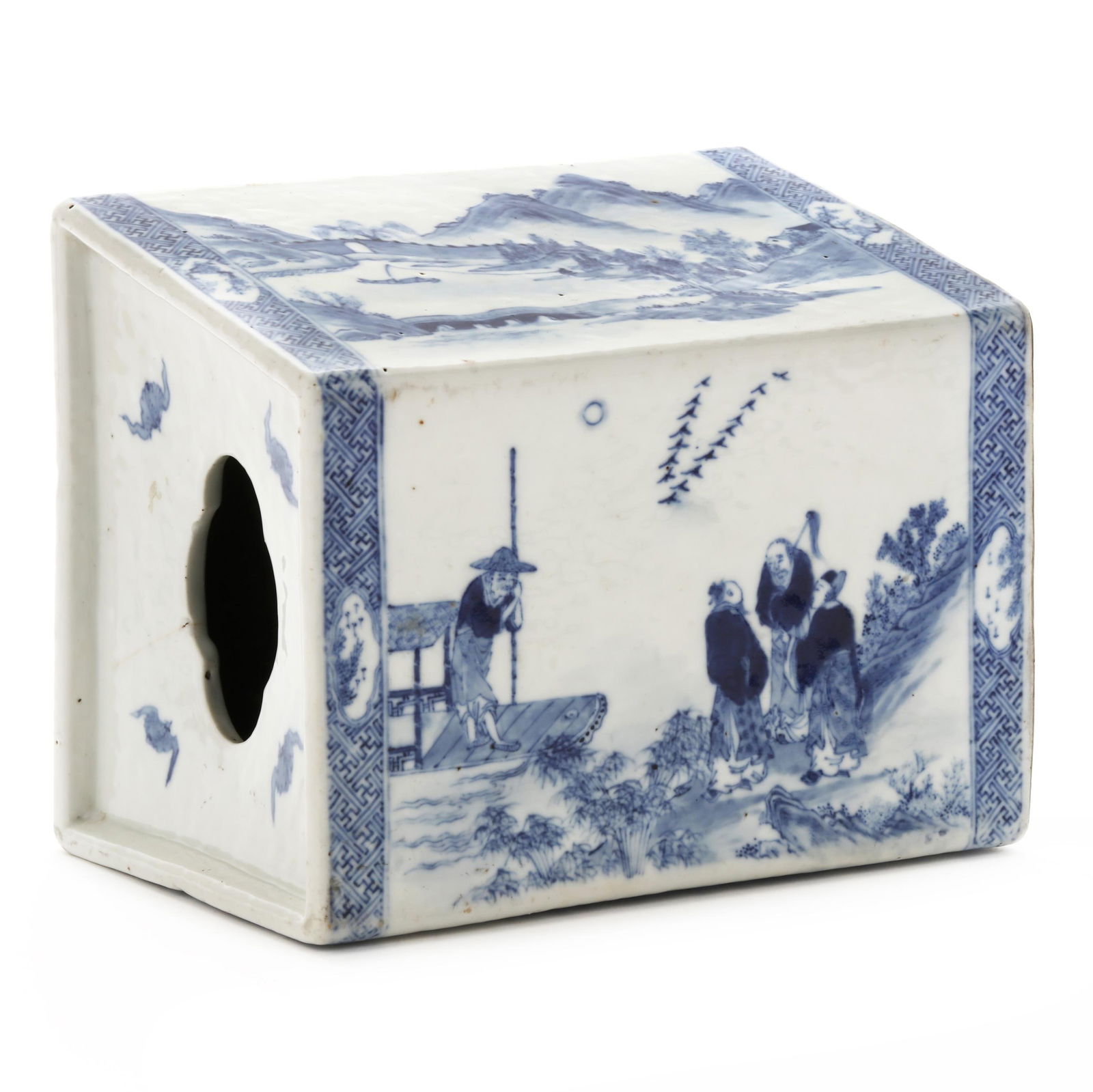 A Chinese Blue and White Porcelain Pillow (1 of 6)