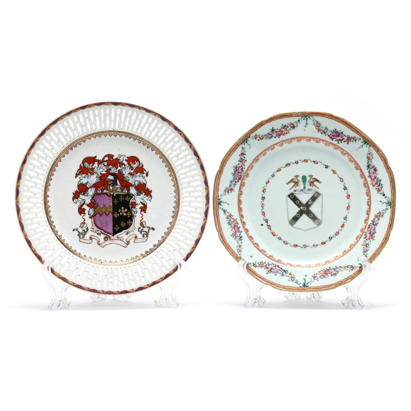 Two Chinese Export Armorial Dishes (1 of 6)