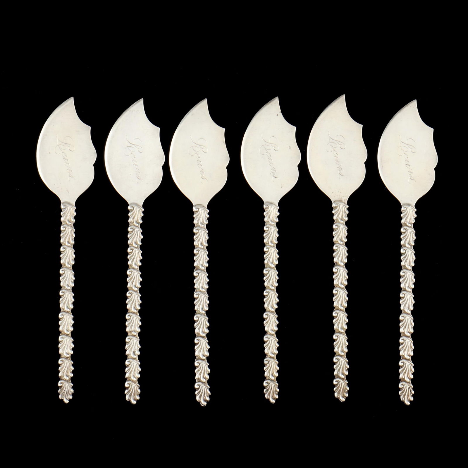 Set of Six Sterling Silver Tea Butter Spreaders by George W. Shiebler (1 of 4)