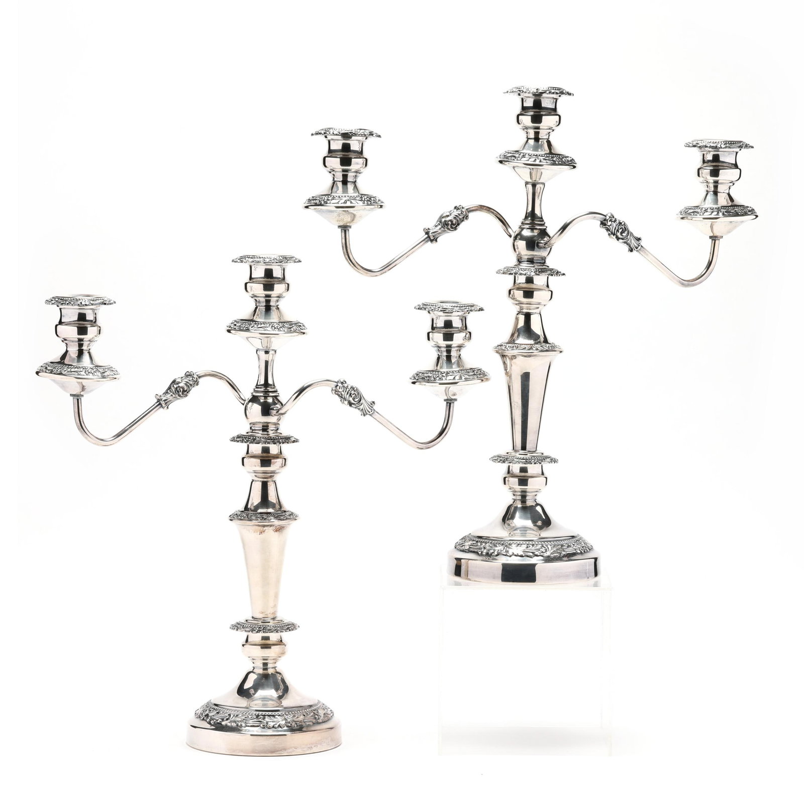 A Pair of American Silver-Plated Candelabra (1 of 5)