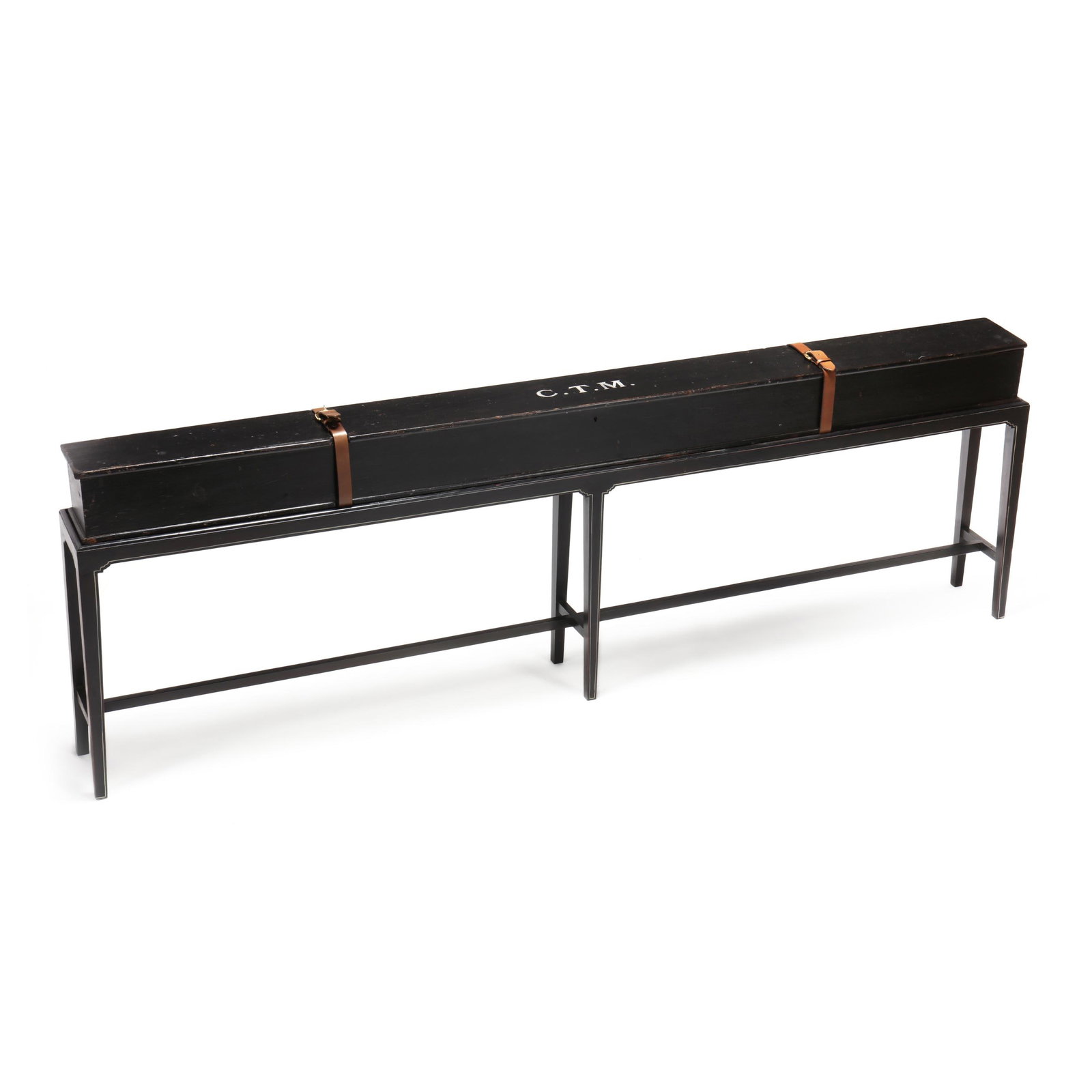 Long Antique Painted Fishing Rod Box on Stand (1 of 8)