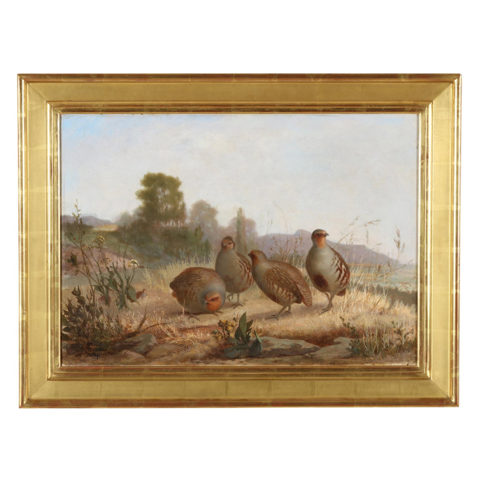 Lynn Bogue Hunt (American, 1878-1960), A Covey of Gray Partridge (1 of 8)