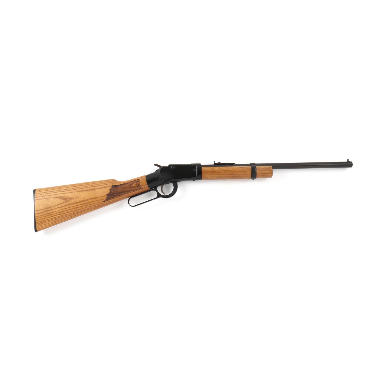 Sears Roebuck .22 Model 340 Ted Williams Youth Lever-Action Rifle: Sears Roebuck .22 Model 340 Ted Williams Youth Lever-Action Rifleserial number 490566601on left side of receiver, 18 in. blued barrel marked TED WILLIAMS / MODEL NO. 340.530430 -.22 CAL.- S.L.LR / SEA