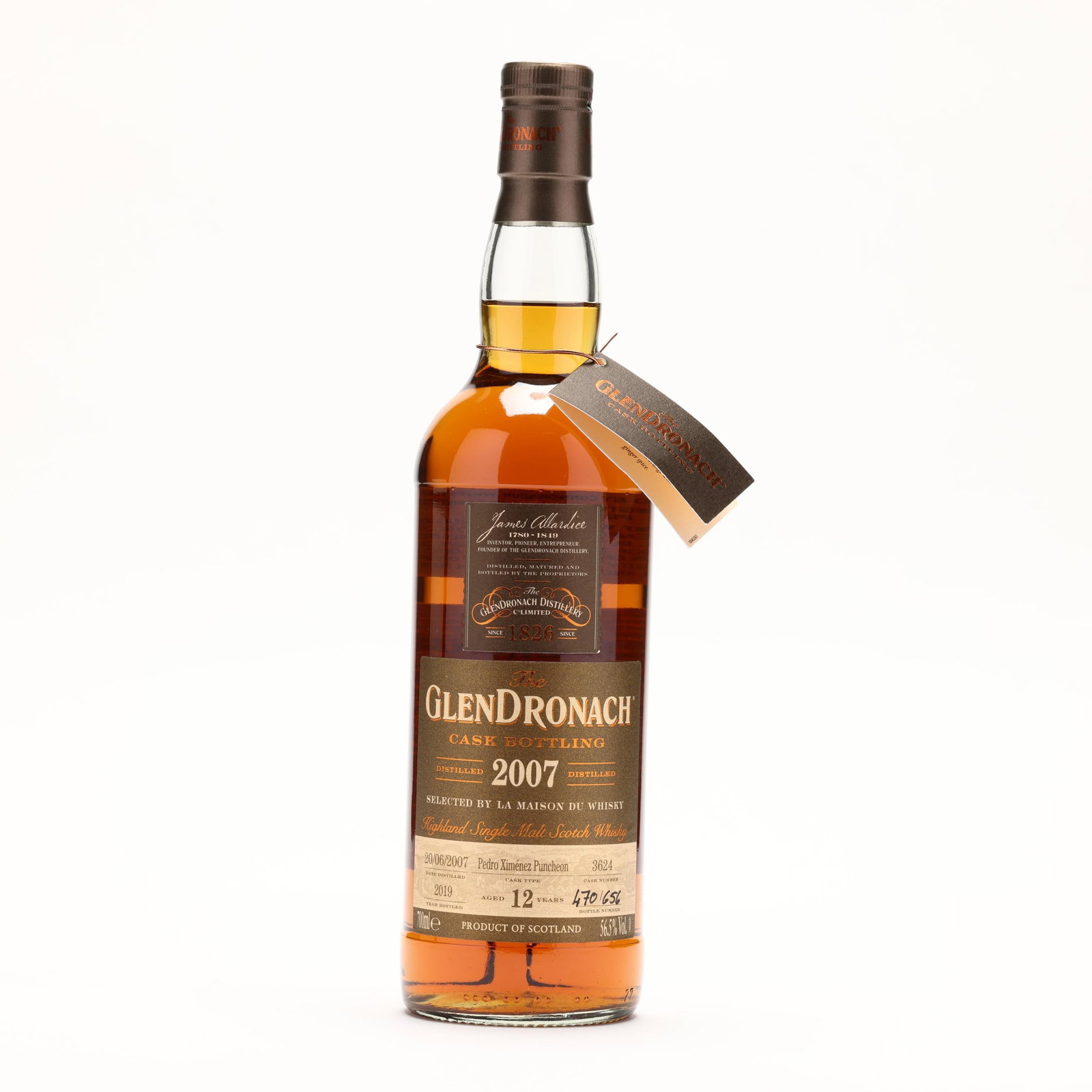 Glendronach 12 Year Old Pedro Ximenez Puncheon Scotch Whisky (Limited Bottling) - Vintage 2007: Glendronach 12 Year Old Pedro Ximenez Puncheon Scotch Whisky (Limited Bottling) - Vintage 2007 The buyer acknowledges that he/she is acting within compliance with their state and local laws in regards