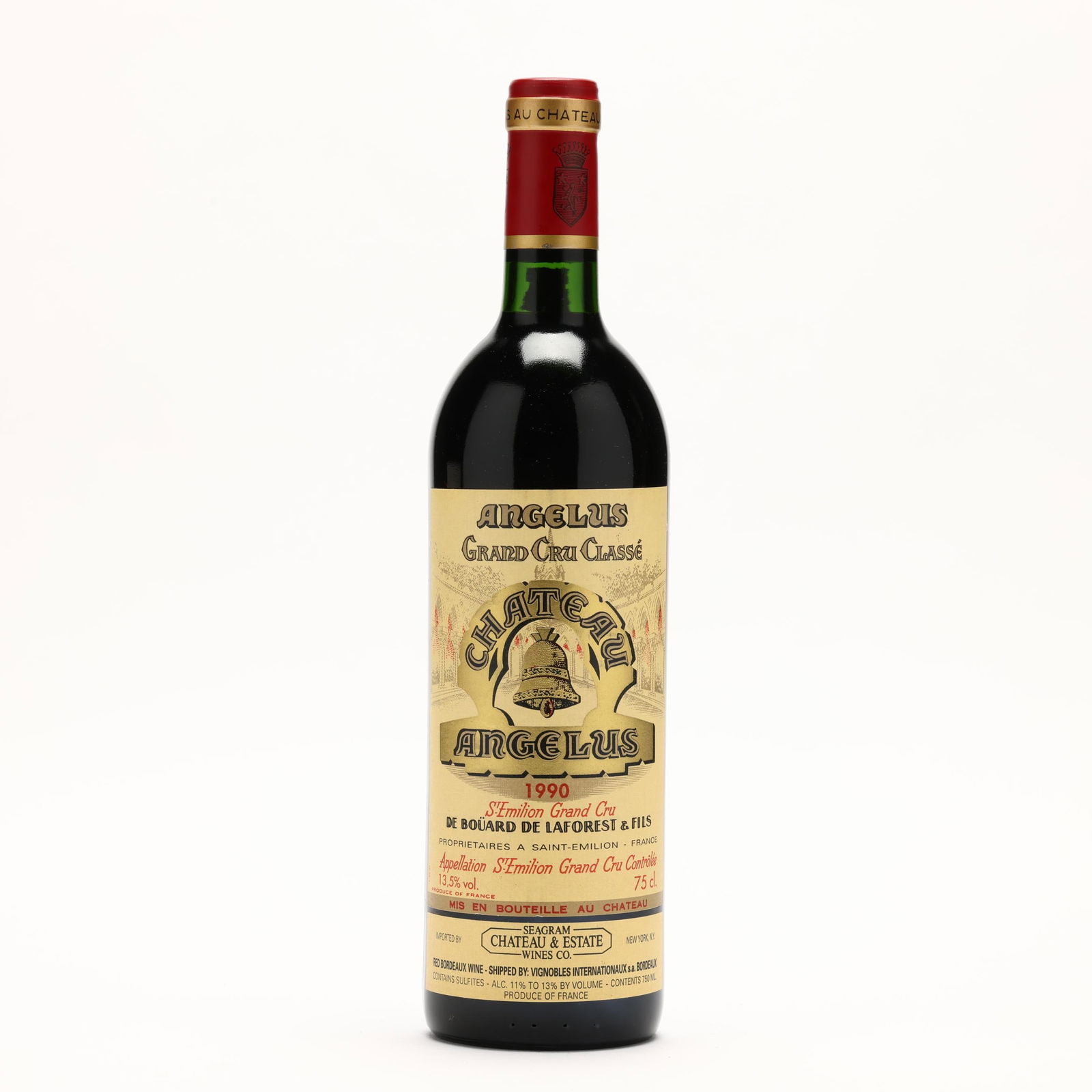 Chateau Angelus - Vintage 1990: Chateau Angelus - Vintage 1990Vintage 1990, Chateau Angelus, St. Emilion, into neck (1 750 ml)