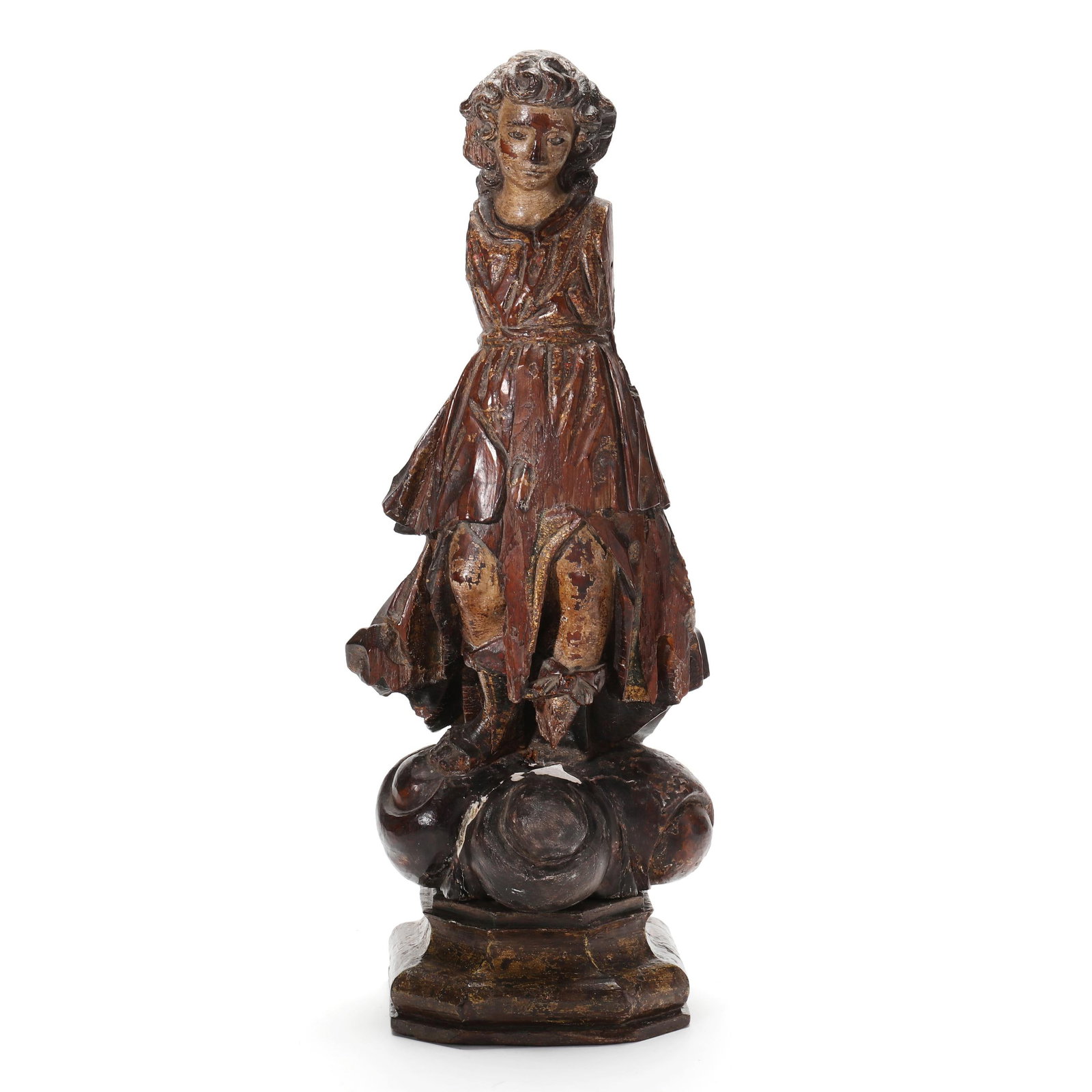 Continental School Polychrome and Gilt Figure of an Angel (1 of 11)