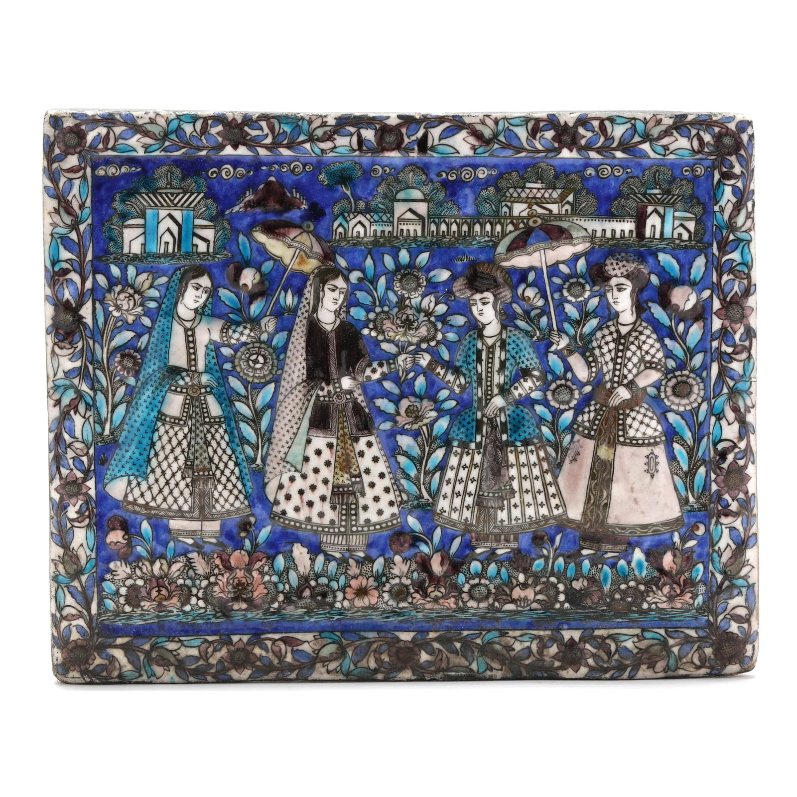 A Qajar Moulded Pottery Tile (1 of 10)
