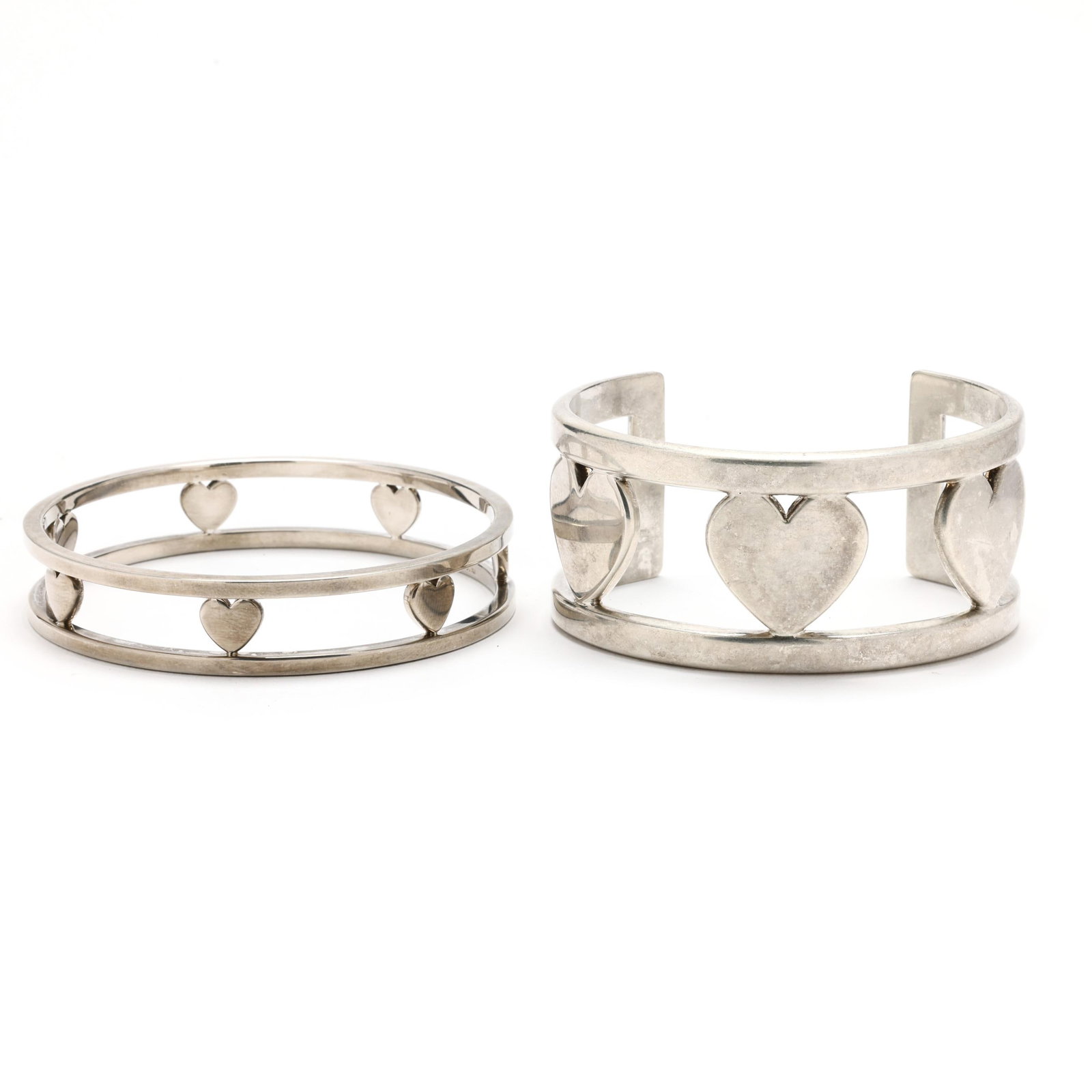Two Sterling Silver Stencil Heart Bracelets, Tiffany & Co. (1 of 4)
