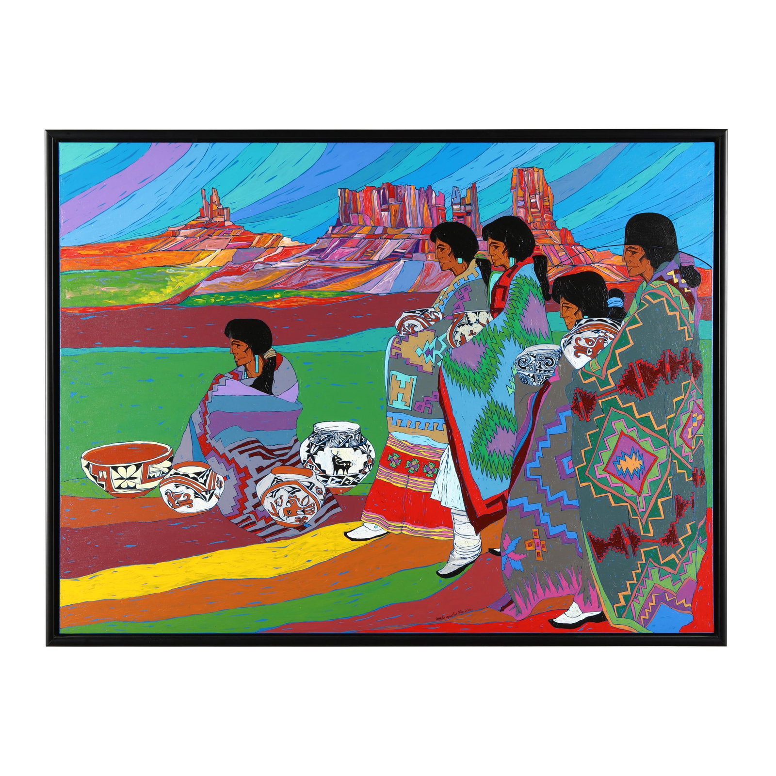 Amado Maurilio Pena, Jr. (American, b. 1943),  Mestizo Series: Una Reunion (1 of 8)