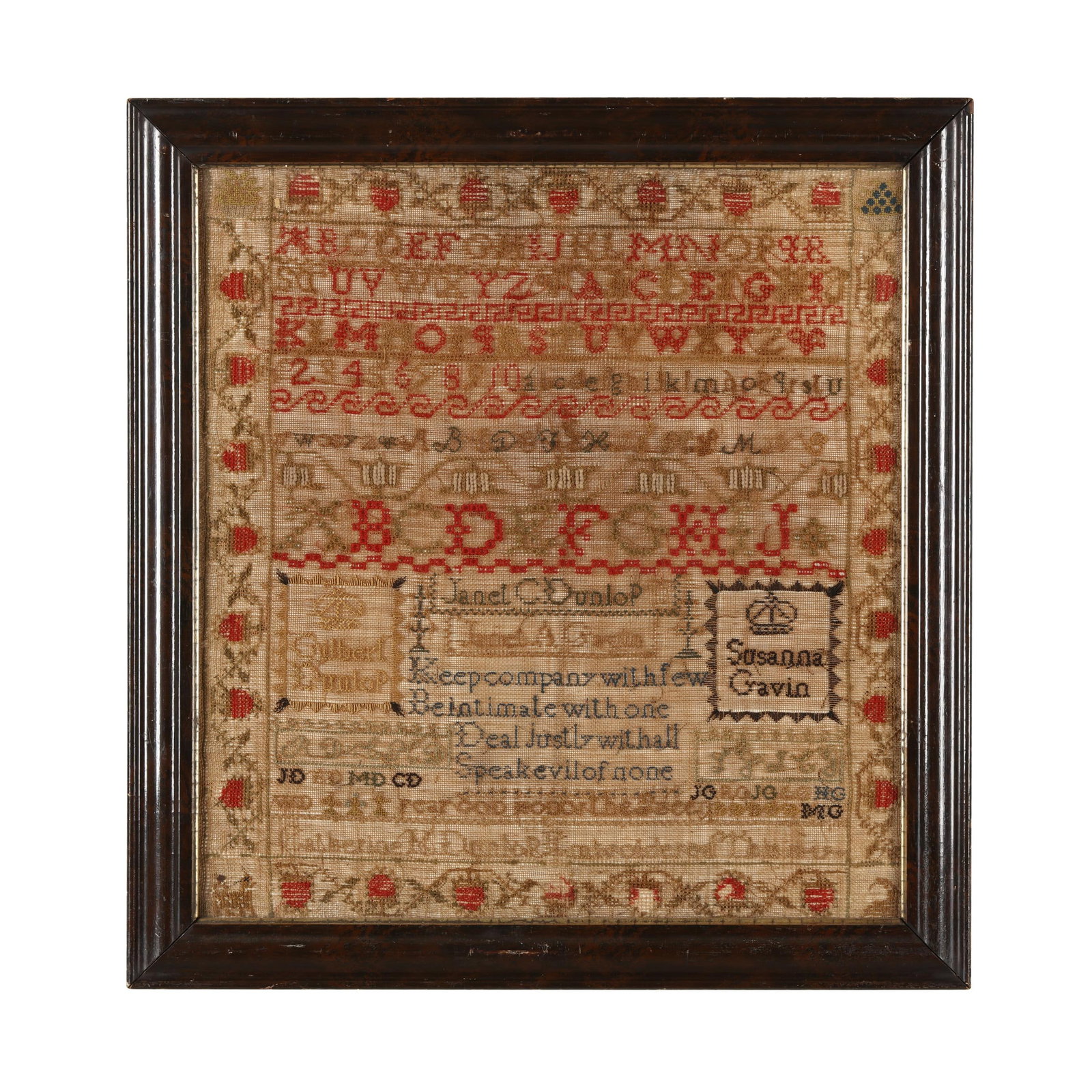 Catherine Kennedy Dunlop's Embroidered Scottish Sampler (1 of 5)