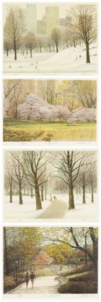 Harold Altman (PA, 1924-2003), Four Lithographs: Harold Altman (PA, 1924-2003), Four Lithographstitles include: "January 1987 I," 85/285, signed at lower right (Sheet 17 x 22.5 in.); "January 1987 III," 85/285, signed at lower right (Sheet 17 x 22.5
