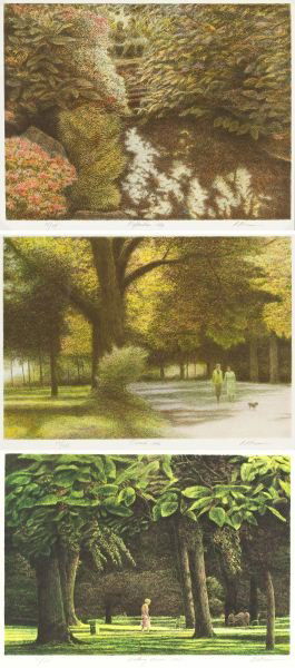 Harold Altman (PA, 1924-2003), Three Lithographs: Harold Altman (PA, 1924-2003), Three Lithographsthe first titled "Walking Woman 1987," numbered 48/285, signed in pencil (Sheet 22 x 29.5 in.); the second titled "Friends, 1996," numbered 29/285, sign