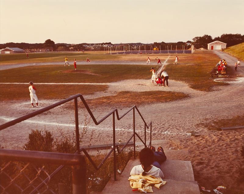 Joel Meyerowitz (b. 1938), Provincetown Baseball: Joel Meyerowitz (b. 1938), Provincetown BaseballEktacolor print on Kodak paper, inscribed on the verso "Provincetown Cape Cod 1977 Joel Meyerowitz" and "inv. #34," matted but unframed. Image 7.75 x 9