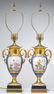 Pair of Old Paris Porcelain Urn Table Lamps - 2