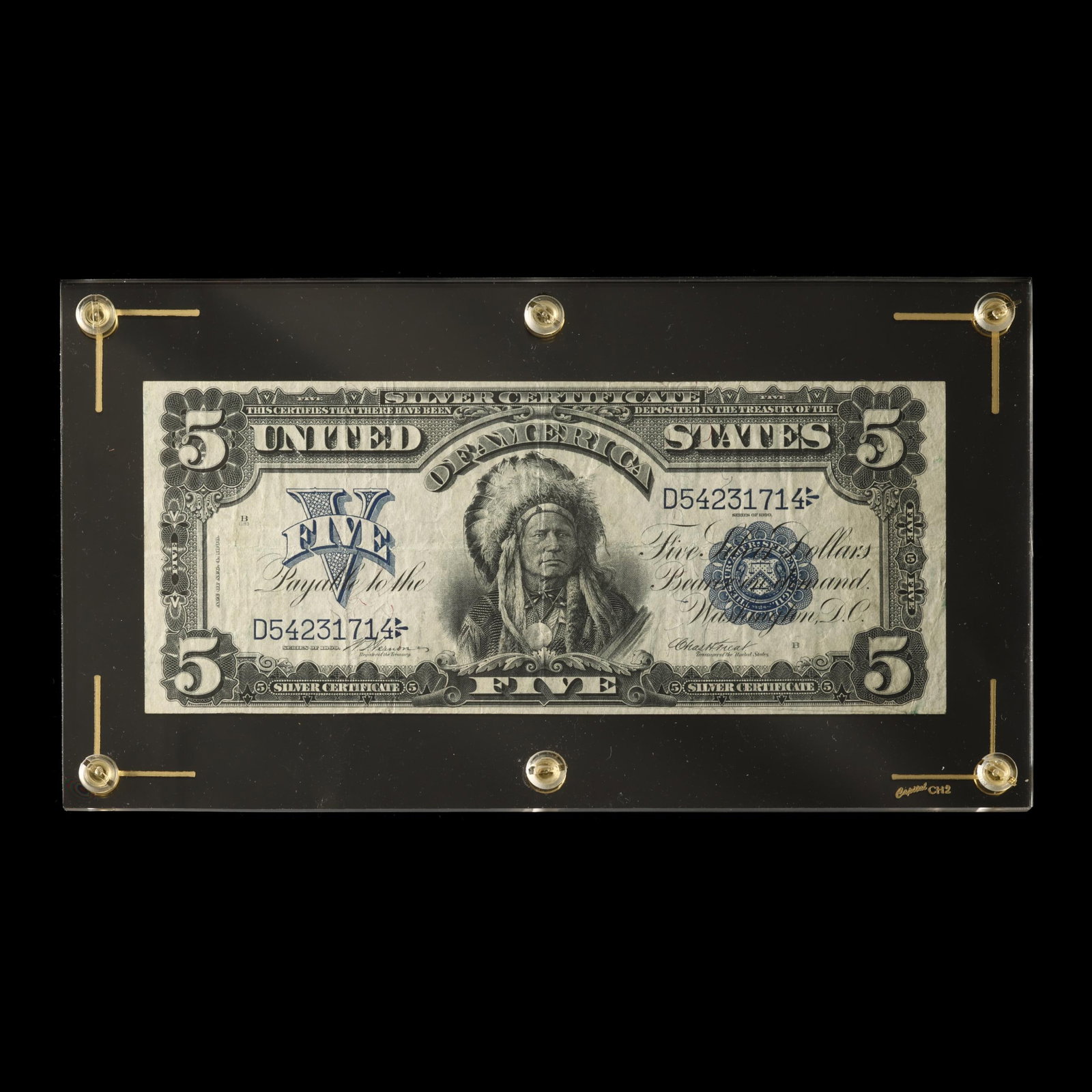 Series 1899 $5 Silver Certificate with Hunkpapa Sioux Chief Running Antelope (1 of 2)