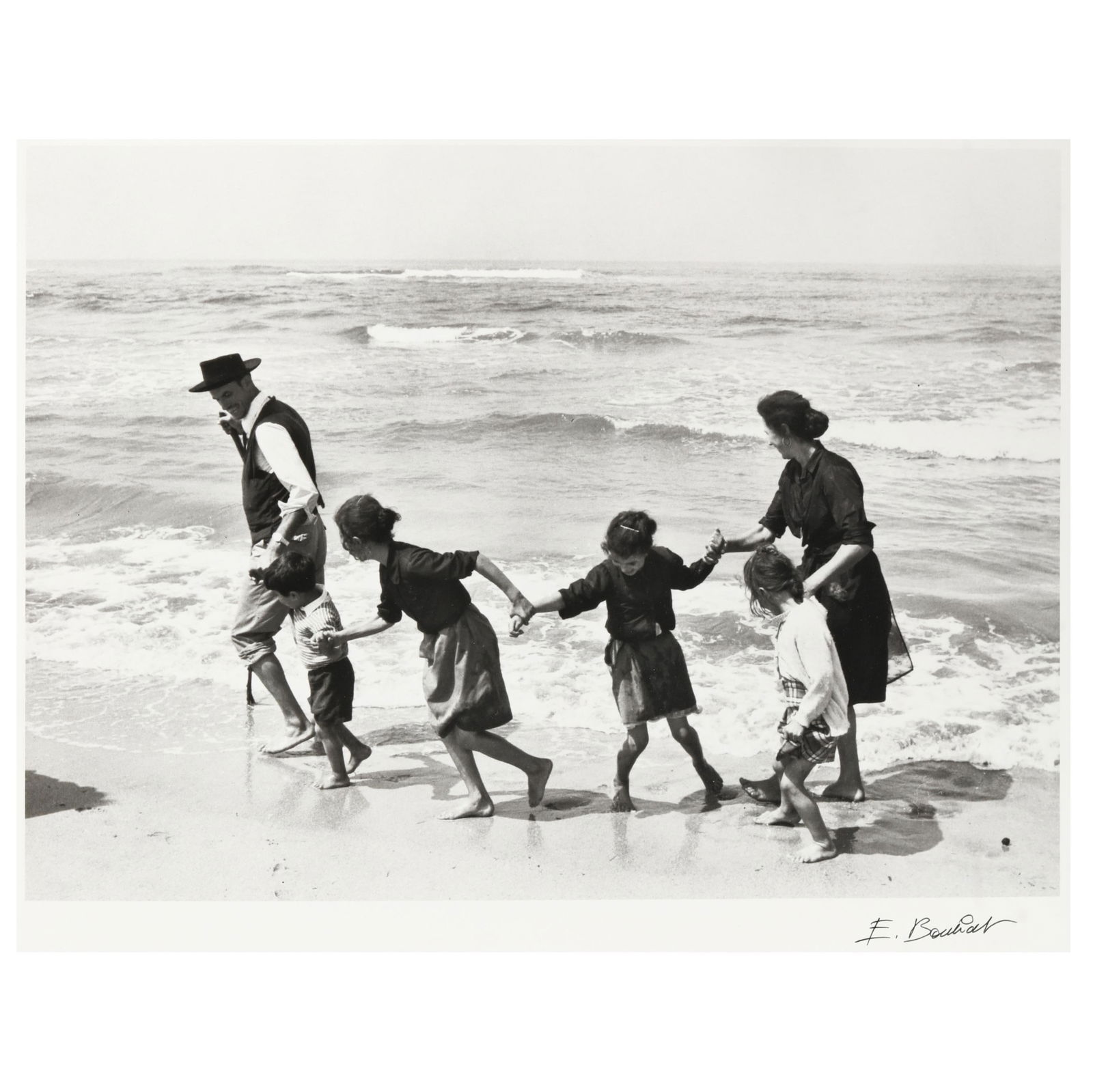 Édouard Boubat (French, 1923-1999),  Family at the Beach, Portugal , 1950 (1 of 8)