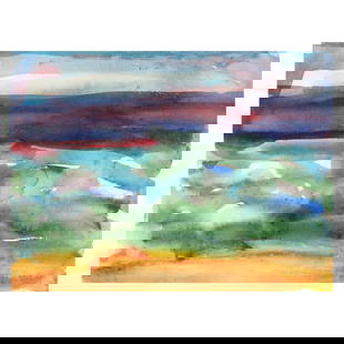 Mary Abbott (American, 1921-2019), Untitled Abstract: Mary Abbott (American, 1921-2019), Untitled Abstractwatercolor on paper, circa 1970s, signed and dated to verso of the sheet, matted and framed under glass. Sheet sight 12 x 16 in.; Frame dimensions 1