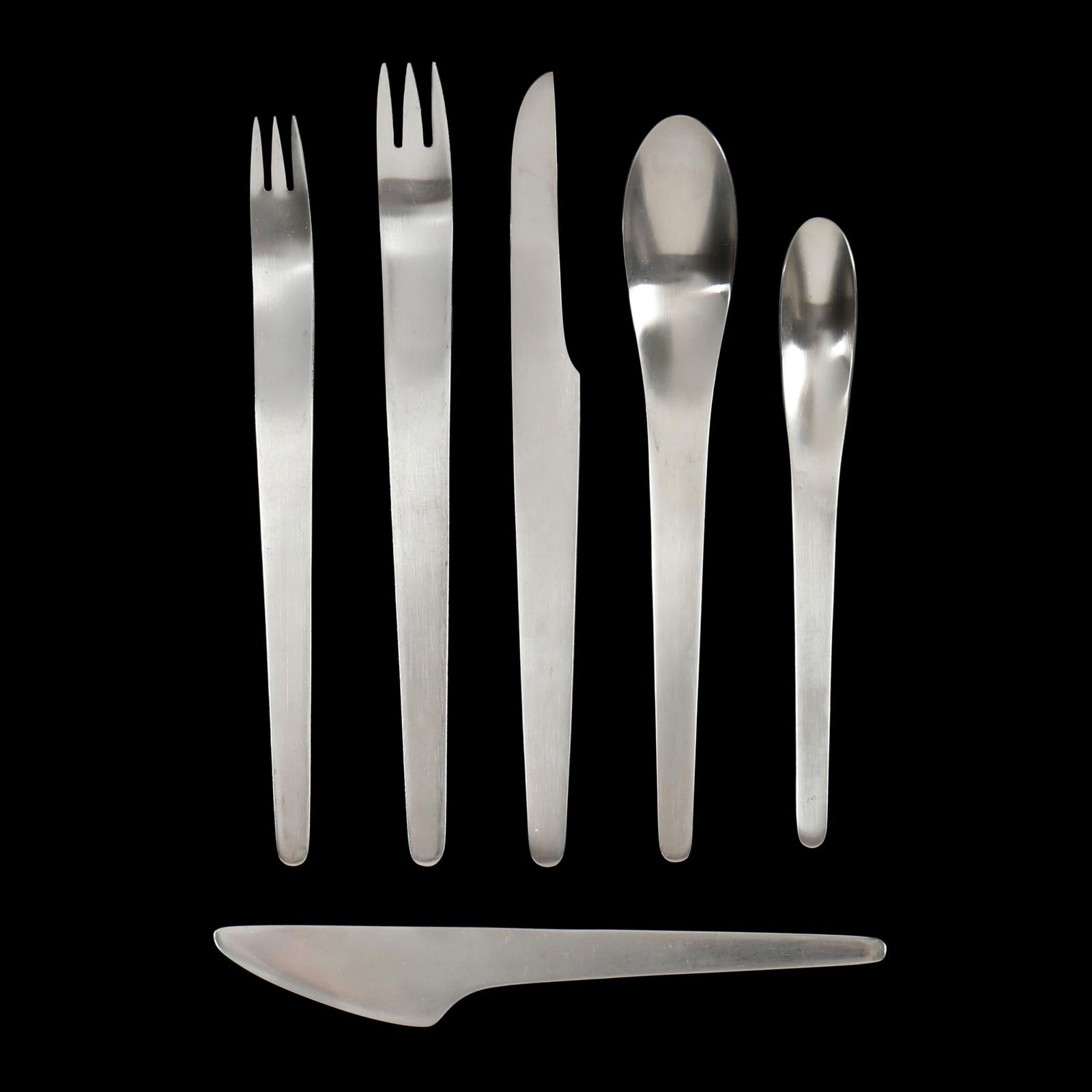 Arne Jacobsen (Danish, 1902-1971), Modern Stainless Steel Flatware Service (1 of 4)