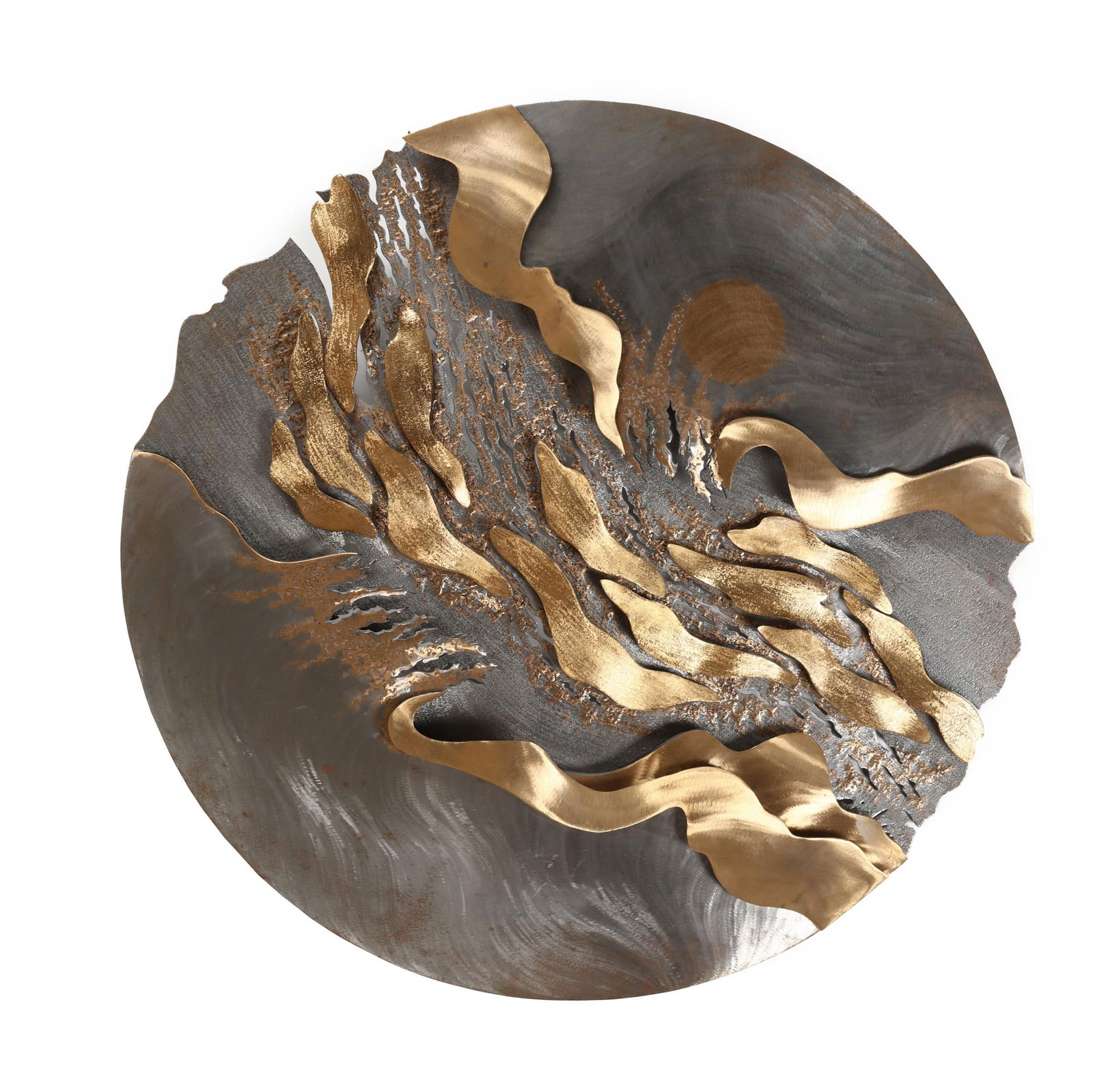 John Matthew Richen (American, 20th/21st century), Large Modernist Tondo Wall Sculpture (1 of 4)