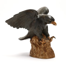 A Chinese Porcelain Model of a Hawk