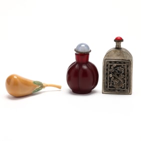 A Group of Three Chinese Snuff Bottles