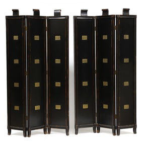 A Chinese Style Six Panel Folding Screen