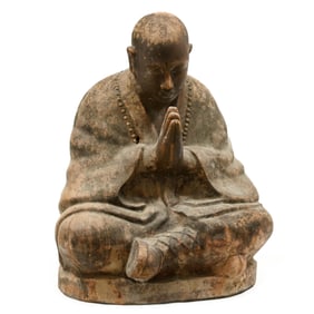 A Large Chinese Buddhist Monk Garden Statue