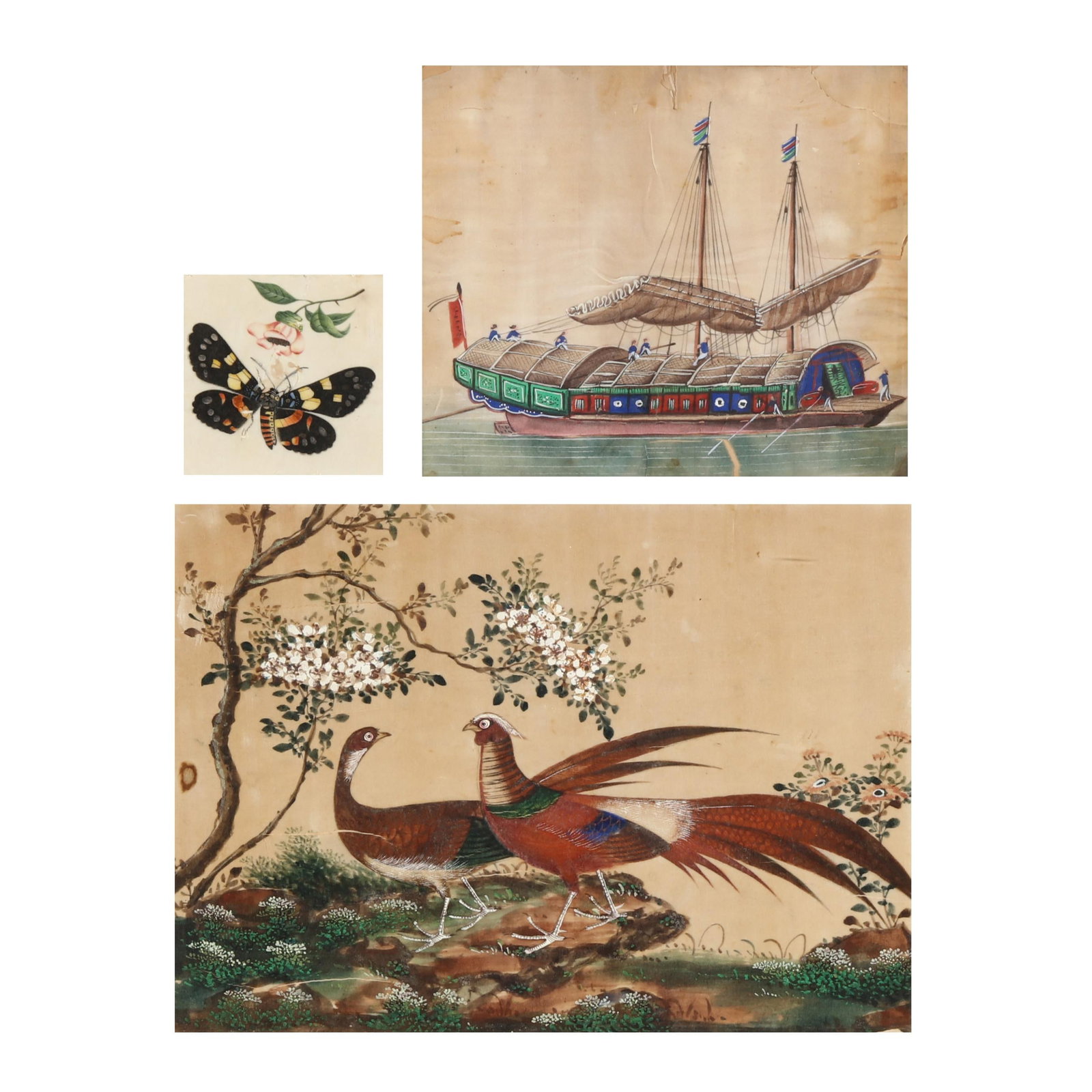 A Group of Chinese Pith Paintings (1 of 9)