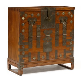 Asian Elm Tansu Chest on Stand