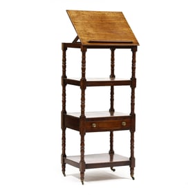 George III Mahogany Four-Tiered Book Stand