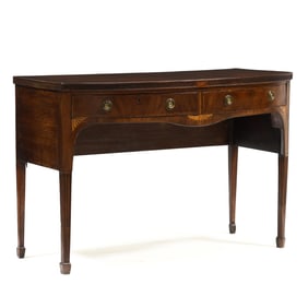 George III Inlaid Mahogany Bow-Front Server