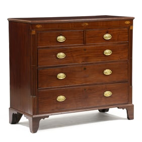 George III Inlaid Mahogany Chest of Drawers