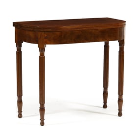 English Sheraton Mahogany Card Table