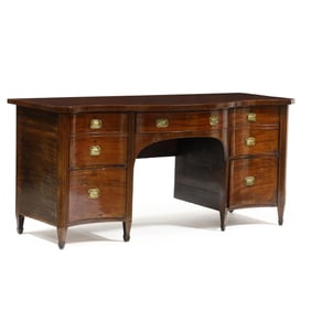 Regency Mahogany Inlaid Serpentine Sideboard