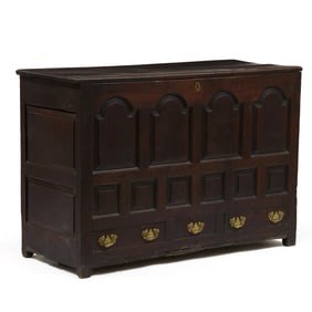 William and Mary Raised Panel Oak Coffer