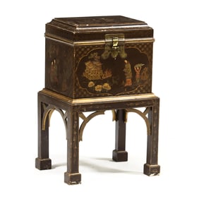 Chinoiserie Decorated Box on Stand