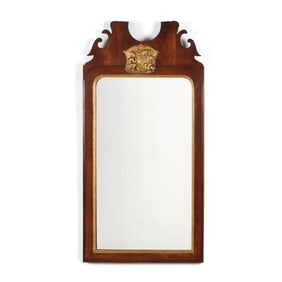 Antique George II Style Gilt Mahogany Wall Mirror