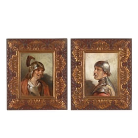 Frederick Weekes (English, 1833-1920), Pair of Soldier Portraits