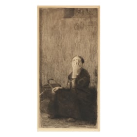 Kathe Kollwitz (German, 1867-1945),  At the Church Wall