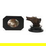 Two Antique Continental Slate-Mounted Objects of Virtue