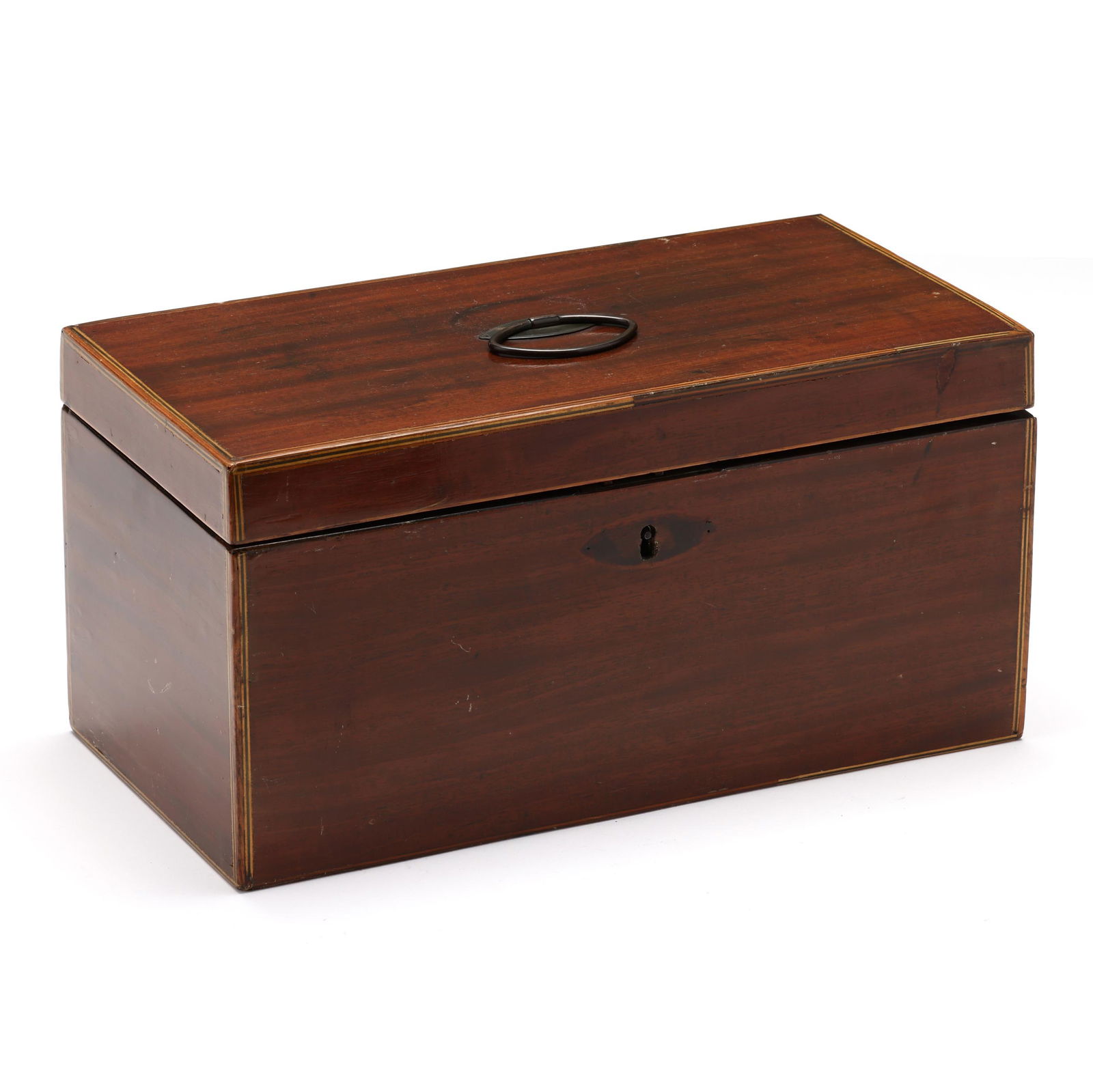 English Inlaid Mahogany Tea Caddy (1 of 3)