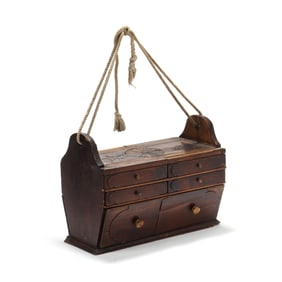 Antique Inlaid Sail Maker's Tool Chest