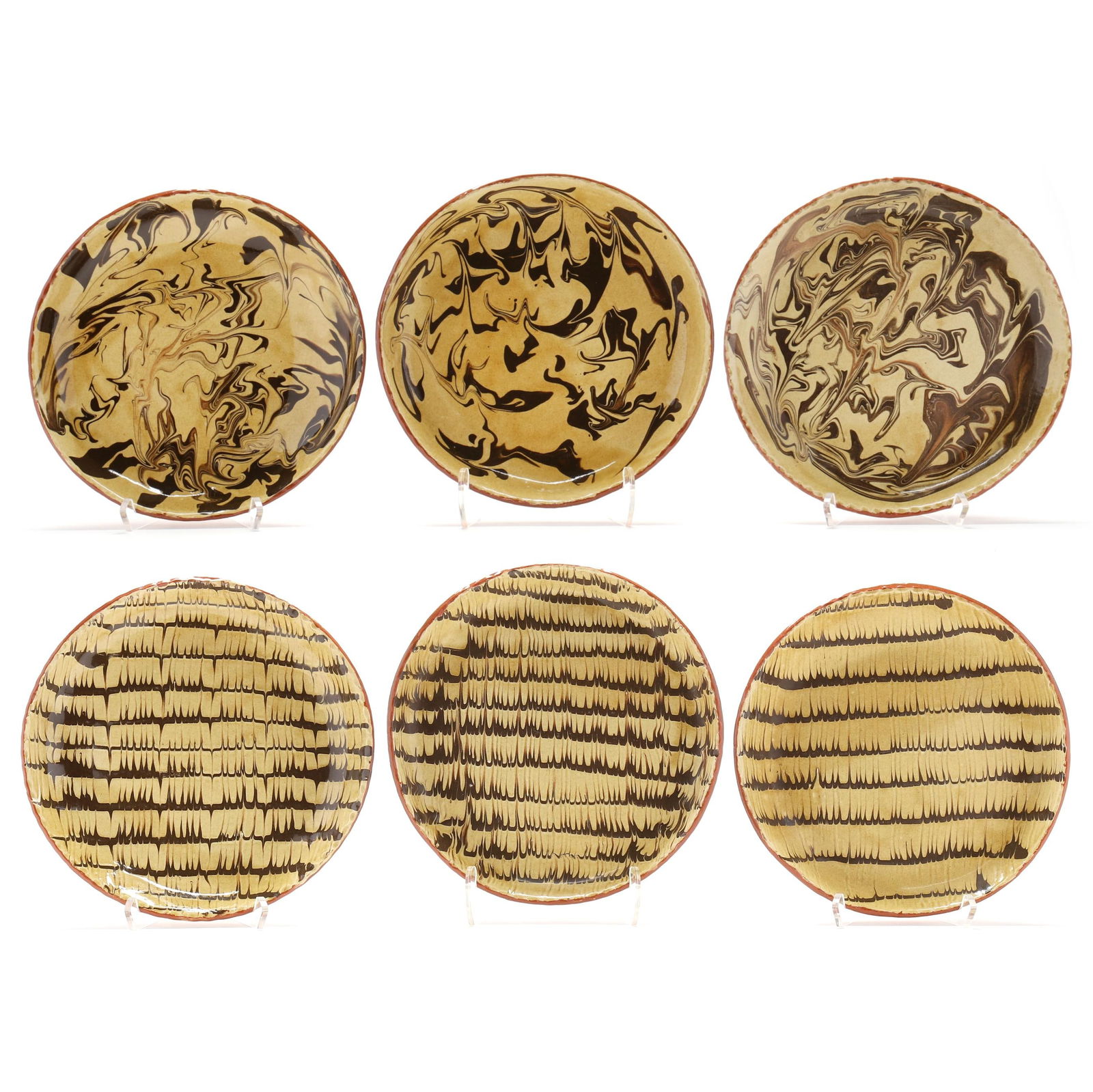 Six Westmoore Pottery, Seagrove, NC, Sgraffito Plates (1 of 9)