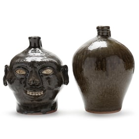 Two NC Pottery Works by Steven Abee (b. 1968, Catawba Valley, NC)