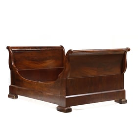 American Classical Mahogany Sleigh Bed