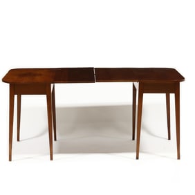 Southern Late Federal Walnut Two Part Dining Table