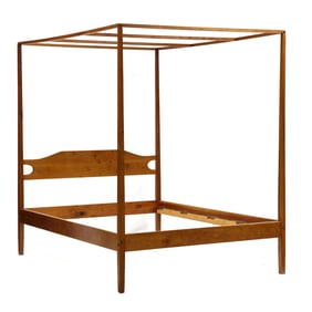 Custom Cherry Queen Size Tall Post Bed with Tester