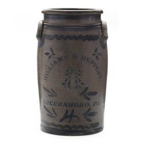 Williams & Reppert Stoneware Pottery Crock