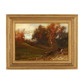 Patrick Vincent Berry (American, 1852-1922), Autumn Landscape with Cattle