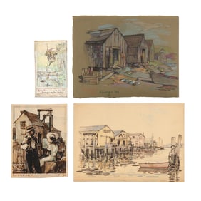Arthur S. Allis (American, 1904-1973), Four Unframed Works